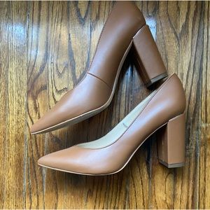 Marc Fisher block heel, pointy toe pump